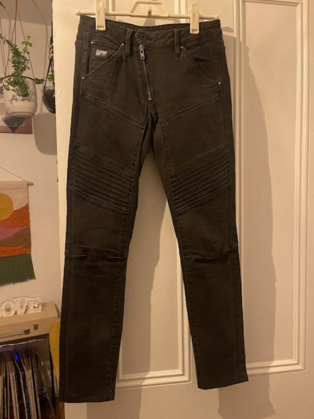 G-Star RAW Moto Skinny Jeans – Black/Charcoal – Size W25 L32